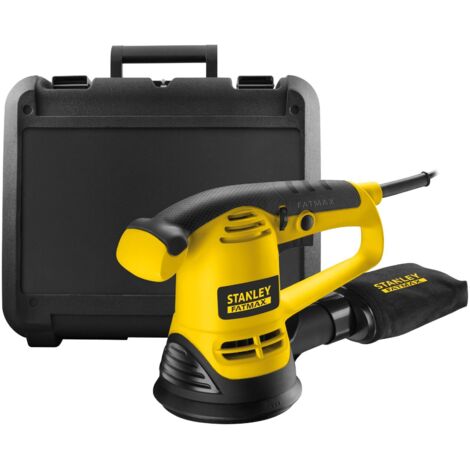 Smerigliatrice eccentrica senza fili STANLEY FATMAX FME440K-QS 480W 125 mm Velocità variabile e impugnatura anteriore rivestita Grip, in valigetta da trasporto