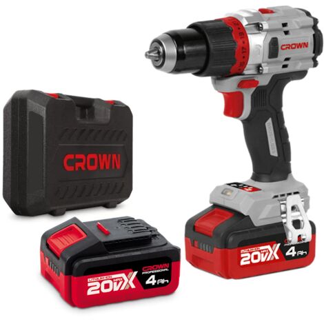 CROWN CT21127HMX-4 BMC Avvitatore con percussione 20V 2 batterie 4 Ah valigetta
