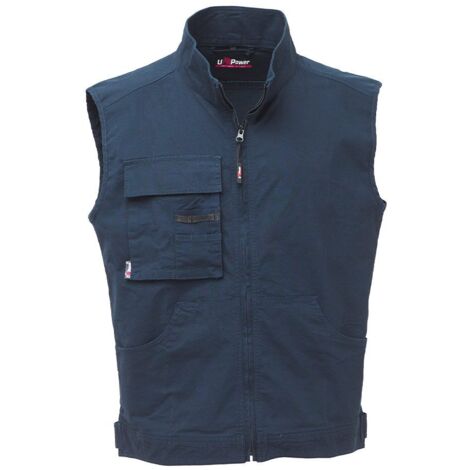 U-Power WAVE Gilet da lavoro in tela di cotone elasticizzato - Taglia: M