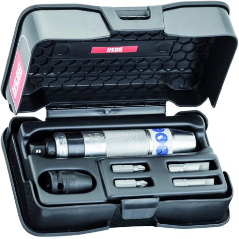 USAG 700 1/2 C6 ASSORTIMENTO IN CASSETTA DI ABS CON GIRAVITE A PERCUSSIONE 6 PZ