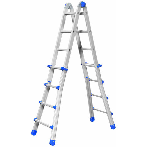 SCALA TELESCOPICA TRASFORMABILE IN ALLUMINIO MARCHETTI EQU44 8+8  FINO A 4,10 MT