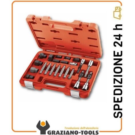 USAG 1881 S22 KIT SMONTAGGIO GHIERA PULEGGA ALTERNATORE 22 UTENSILI IN VALIGETTA (1/3)