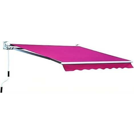 TENDA DA SOLE AVVOLGIBILE A SBRACCIO CM.300X200 colore BORDEAUX/CREMA