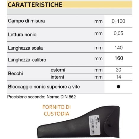 Calibro a Corsoio Ventesimale in Metallo