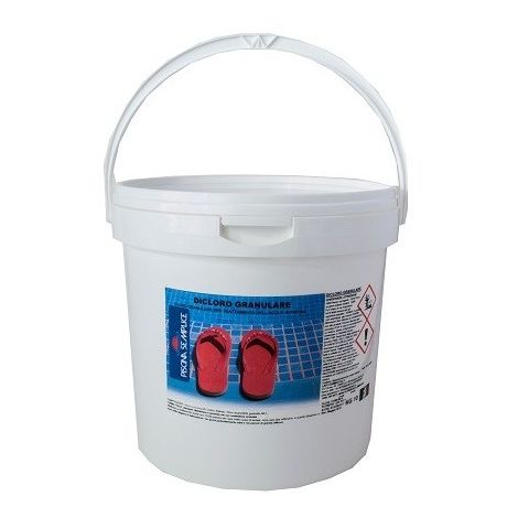 Dicloro 56% cloro granulare trattamento shock rapido acqua piscina fustino da 25 KG