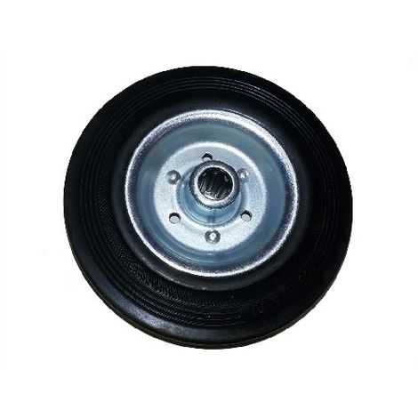 AVO 112 RUOTA CON RIVESTIMENTO IN GOMMA PIENA 150X40 ACCIAIO MADE IN ITALY