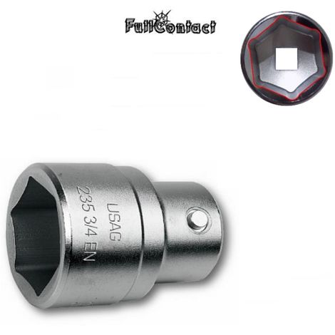 Chiave a bussola esagonale professionale USAG 235 3/4 EN ATTACCO 3/4" 23 mm