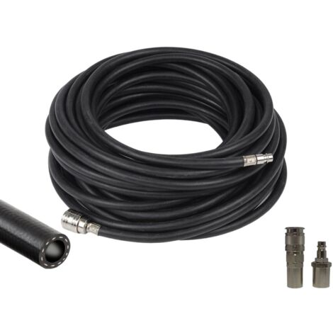 Tubo in gomma 8x17 con rinforzo per aria compressa 20 bar completo di raccordi - Lunghezza: 40 metri