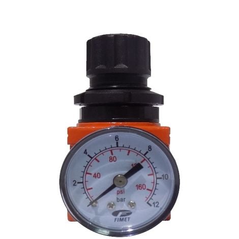 rubinetto Riduttore di pressione 1/4 m Mecafer 152166 manometro