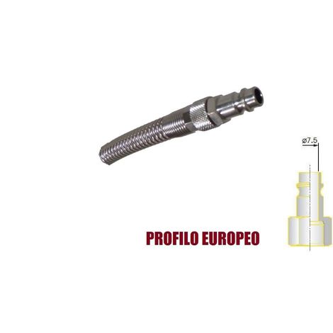 RACCORDO INNESTO RAPIDO ARIA COMPRESSA INNESTO ATTACCO CON MOLLA PROFILO EUROPEO Ø 8x10 mm