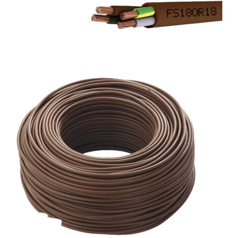 CAVO FILO ELETTRICO FS18OR18 TRIPOLARE TRIFASE MARRONE VARIE MISURE - Sezione: 4G 1,5 - 4x1,5 mm - Metri: 100