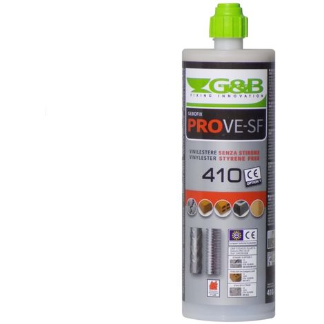 GEBOFIX PRO VE-SF G&B RESINA ANCORANTE DA 410ml SENZA STRINE PER FORATI CEMENTO - 6 pezzi