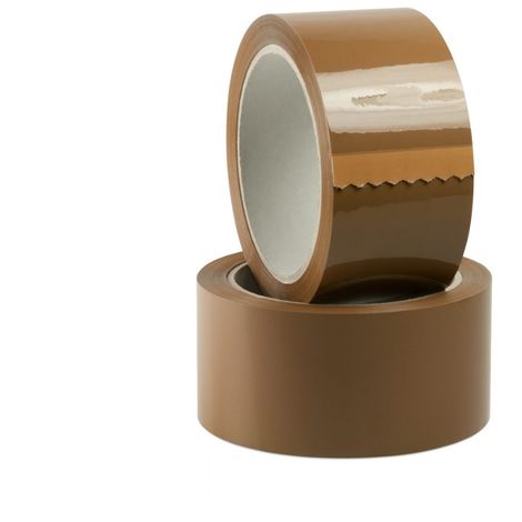 NASTRO ADESIVO DA IMBALLAGGIO MM 50X132 MT AVANA MARRONE SILENZIOSO - 10 pezzi