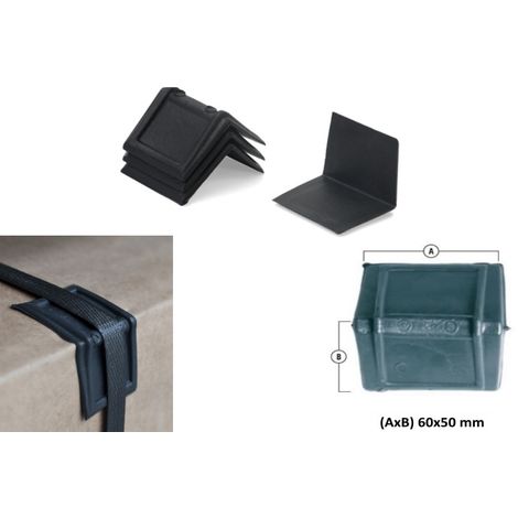 Angolare in plastica per reggetta imballaggio 60x50 mm - 500 pezzi