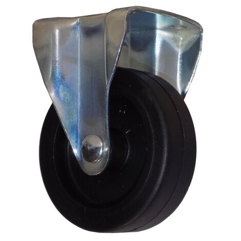 Ruota AVO 220H 50x18 rivestimento in gomma nucleo plastica con supporto fisso (1/2)