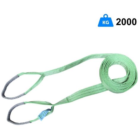 CINGHIE BRACHE FASCE DI SOLLEVAMENTO A DOPPIO STRATO VERDE PORTATA MAX 4000 KG misura 60 mm X 4 m