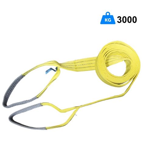 CINGHIE BRACHE FASCE DI SOLLEVAMENTO A DOPPIO STRATO GIALLO PORTATA MAX 6000 KG misura 90 mm X 4 m