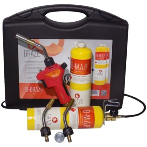 Kit Cannello brasatura saldobrasatura con 2 bombole gas saldatura rame stagno
