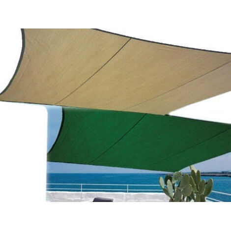 Vela ombreggiante tenda da sole telo QUADRATA O RETTANGOLARE - Modello: PRAIANO - Verde