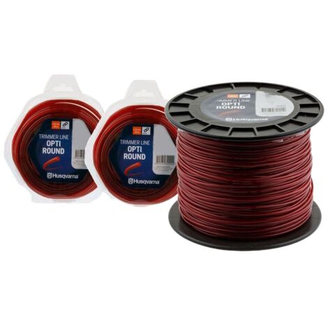 Husqvarna Opti Round tondo bobina filo nylon rosso per decespugliatore Ø 3,0 mm - 56 metri