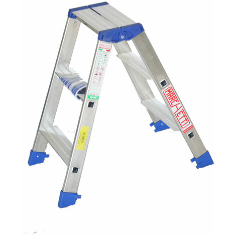 Scala scaletto alluminio doppia salita 3 gradini altezza 75 cm Marchetti GAUDI