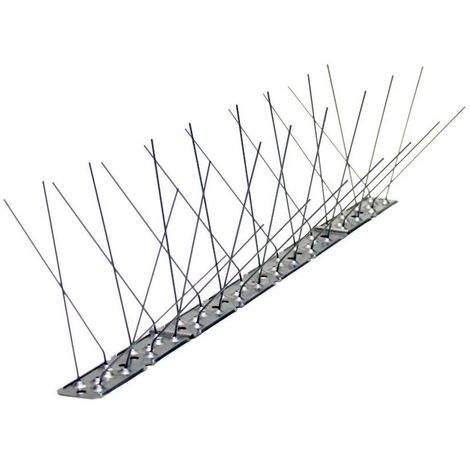 DISSUASORI PLURISPILLO PER PICCIONI UCCELLI VOLATILI COLOMBI INOX 80 SPILLI AL METRO - Lunghezza 15 metri