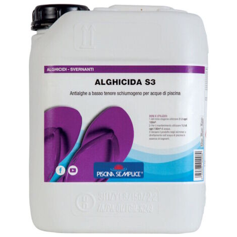 Antialghe Piscina Non Schiumogeno Lapi Alghicida Anti Alghe Manutenzione 5 Kg - Confezione da: 5 Kg