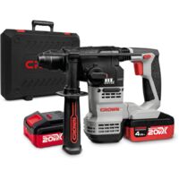 CROWN CT28001HX-4 BMC tassellatore demolitore sds-plus 2.3 J 20V 2 batterie 4 Ah