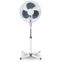 3 VELOCITA DIAMETRO 5O CM ALTEZZA REGOLABILE DCG 1690 VENTILATORE PIANTANA COLONNA DA TERRA NERO