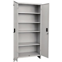 ARMADIO ARMADIETTO TUTTO PIANI 4 RIPIANI MENSOLE 80 x 40 x H179 METALLO GRIGIO