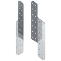 Staffa In Acciaio Zincato Per Travi Legno Inclinate 80x80x85mm - Fissaggio Sicuro Per Legno