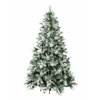 Albero di Natale artificiale GARDENA innevato folto rami a ombrello con pigne - H240 - 1562 rami