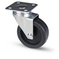 Ruota AVO 220 50x18 rivestimento in gomma nucleo plastica con supporto girevole