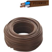 CAVO FILO ELETTRICO MARRONE FS18OR18 300-500V BIPOLARE SENZA NEUTRO - Sezione: 2x1,5 mm - Metri: 50