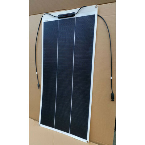 100 W Noir Renforcé étroit semi-Panneau solaire flexible avec ETFE Revêtement 