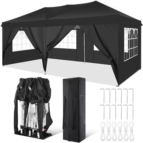 Tente De Jardin / Gazebo 3x3 Tente Pliante Imperméable Pour Foires Et  Marchés Blanc à Prix Carrefour