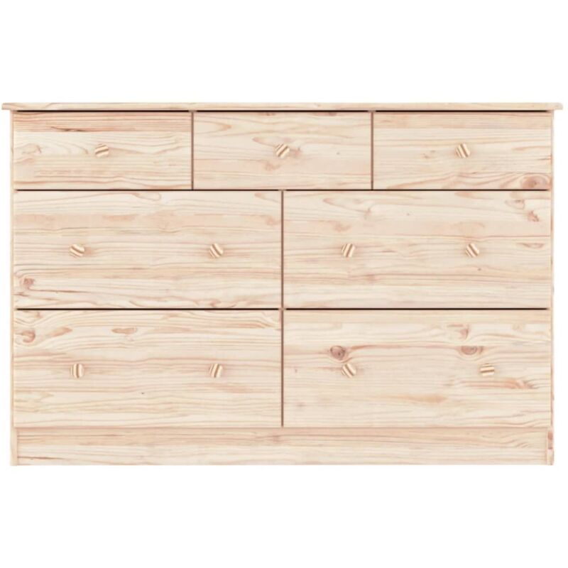 VidaXL Cassettiera alta bianca 77x35x73 cm in legno massello di pino  Cassettiere 