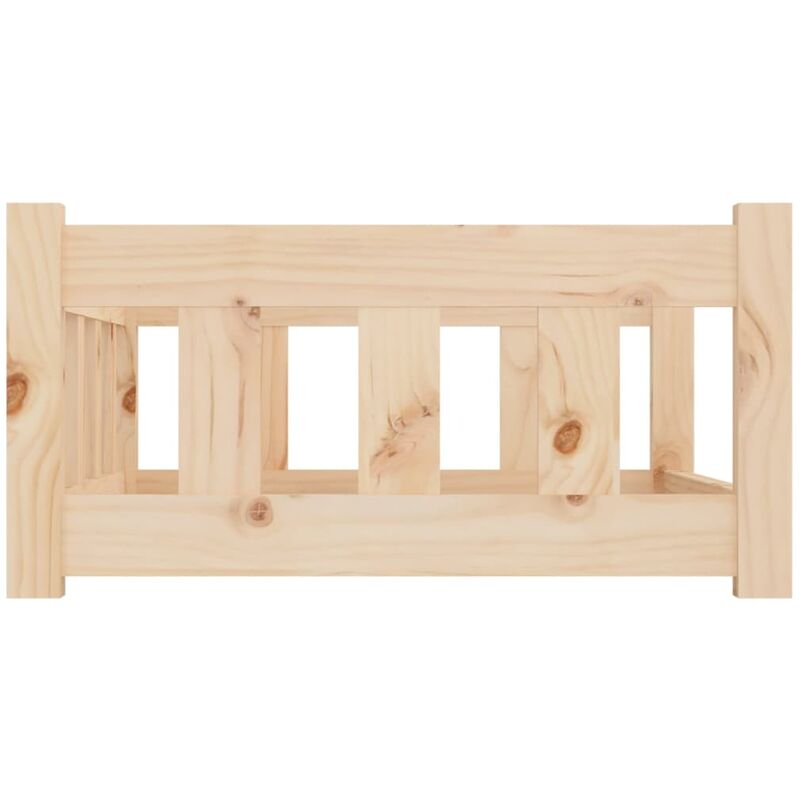 Cuccia per Cani Grigia 75,5x55,5x28cm in Legno Massello di Pino - AMDGarden