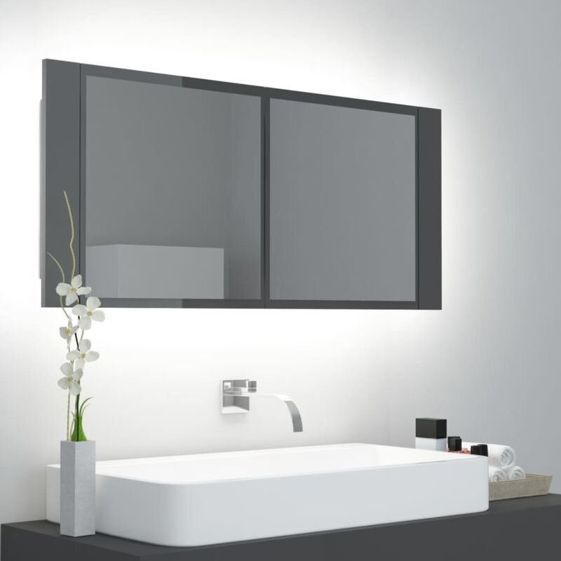 COSTWAY Mobile a Specchio per Bagno Armadietto Arredo con Specchio a Parete  con Due Ante, Bianco, 65x62x11cm