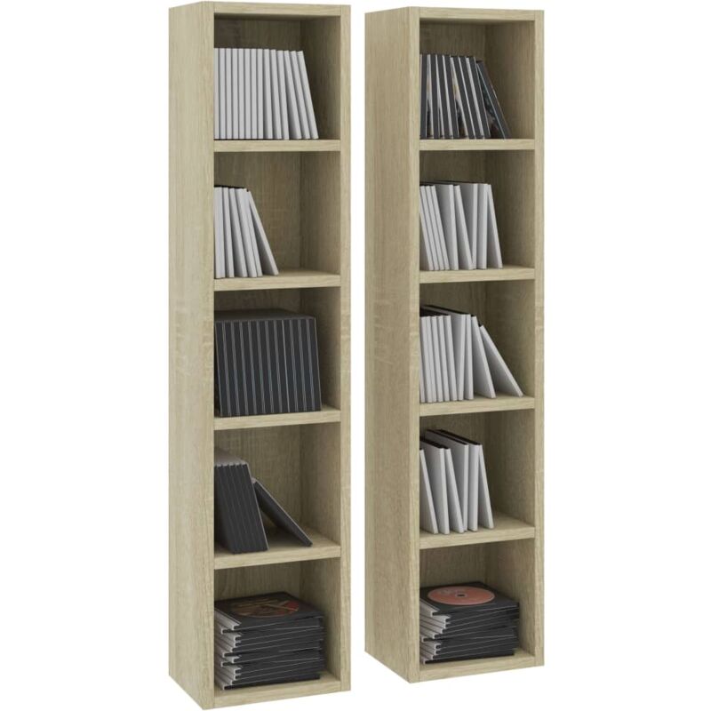 Librerie，Armadio Porta CD，Scaffale/Armadio per CD Grigio Sonoma 102x23x89,5  cm Legno Multistrato CNWI531007