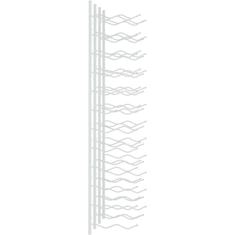 Portavini da Parete per 24 Bottiglie 2 pz Bianchi in Ferro