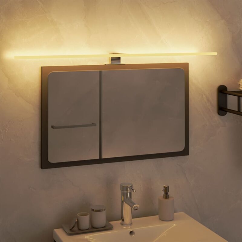 Applique LED 80 cm per specchio da bagno luce bianca fredda cromato