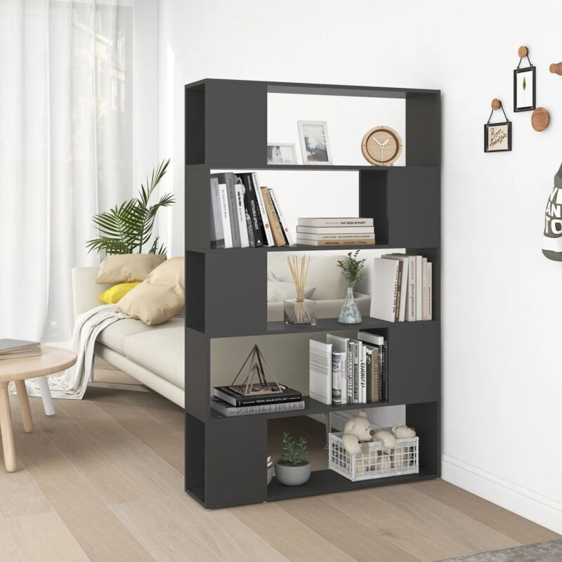 Libreria Grigio Cemento 90x30x90 cm in Truciolato