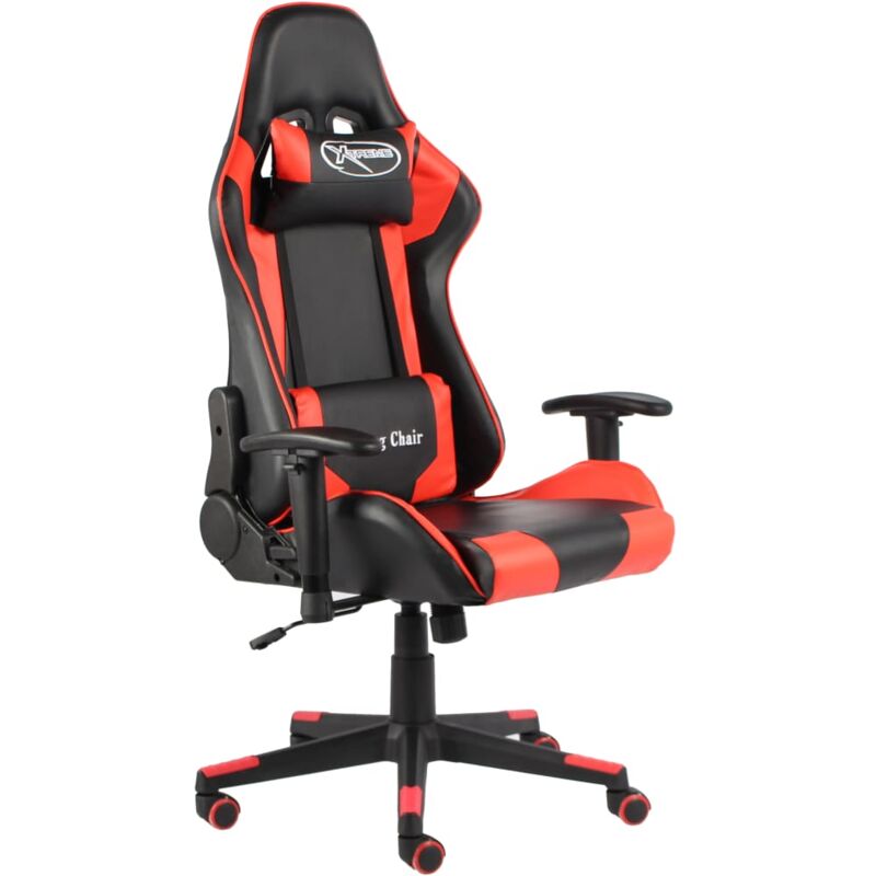 Sedia da gaming in stile racing con pelle in PVC poggiapiedi retrattile,  Sedia ergonomica reclinabile - Costway