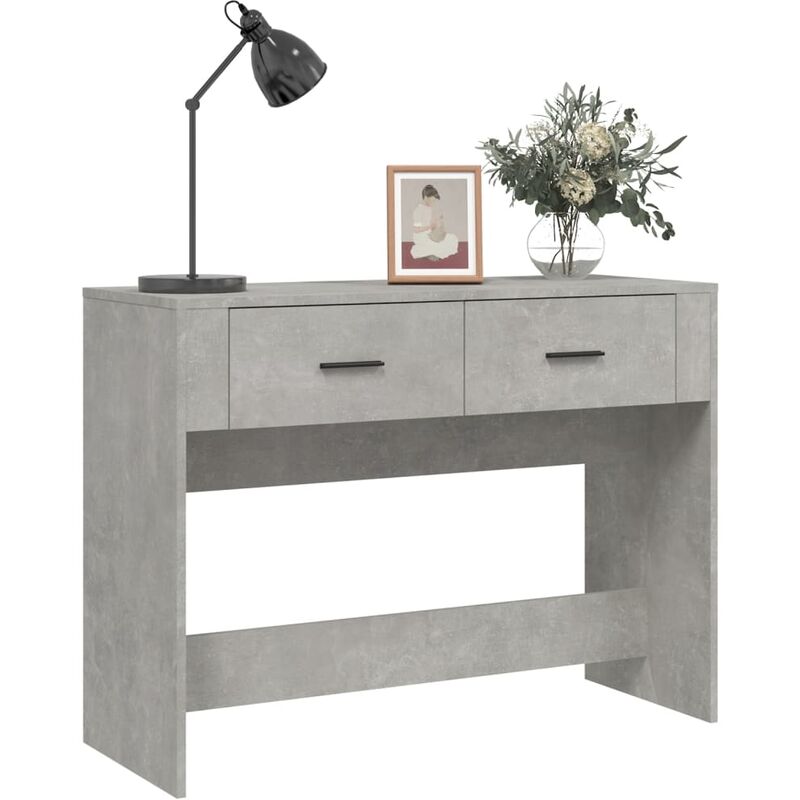 TECHPO Home Arredamento Tavolino Calcestruzzo Grigio Dimensioni 51x50x44 cm  Legno Ingegnerizzato : : Casa e cucina