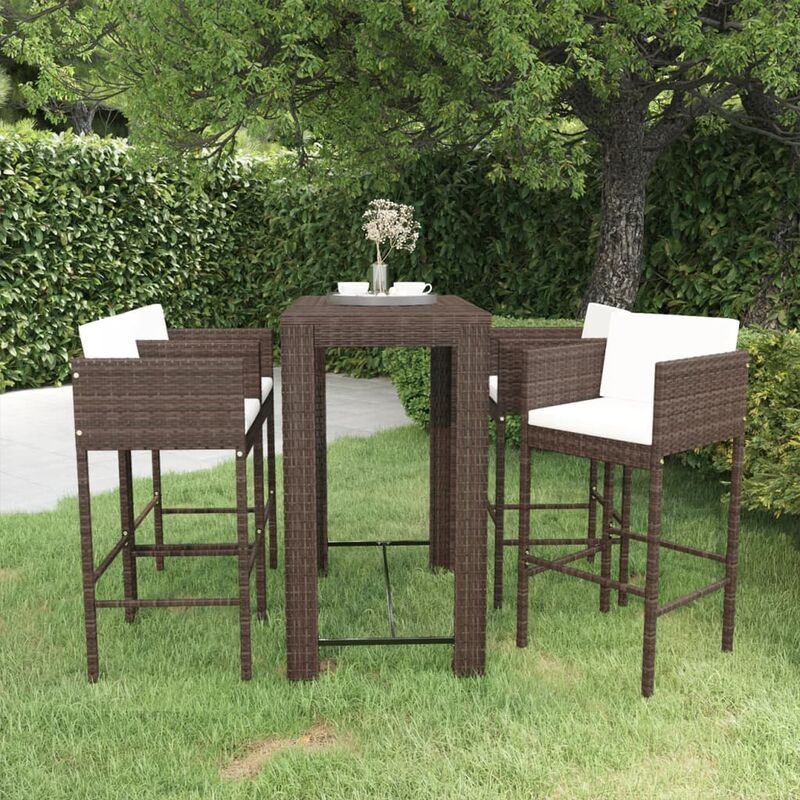 Festnight Set Mobili 5 pz Divano a L con Cuscini, Divanetti da Esterno,  Divano da Esterno, Divanetto da Esterno, Divano Giardino per Esterno, in  Polyrattan Grigio : : Giardino e giardinaggio