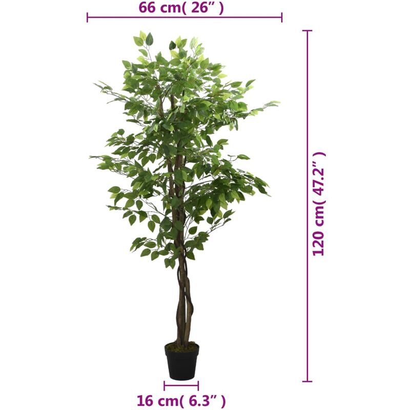 Greenmoods Pianta artificiale Ficus Pazzo 120 cm - Greenmoods