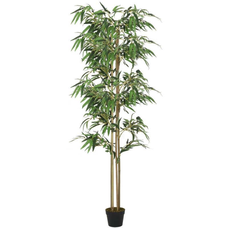 Albero Bambù Artificiale 1216 Foglie 180 cm Verde