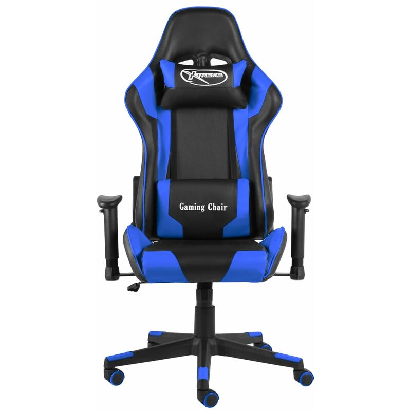 Sedia gaming ergonomica girevole ed elevabile blu e azzurra - Compra al  miglior prezzo 