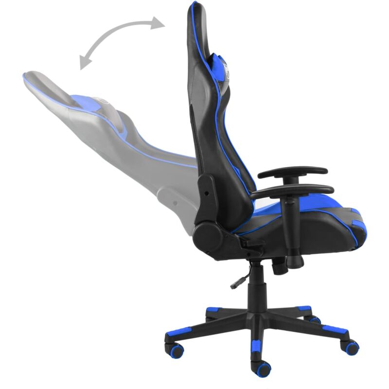 Sedia gaming ergonomica girevole ed elevabile blu e azzurra - Compra al  miglior prezzo 